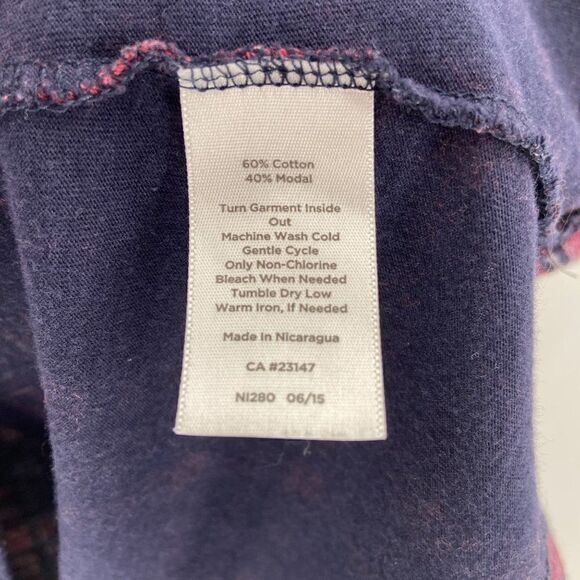 Talbots Plaid Long Sleeve Top Black Red White Size XL - Picture 9 of 9